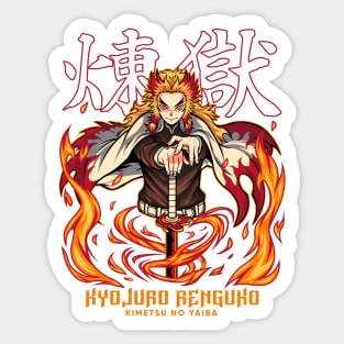 Renguko Flame Hashira of Demon Slayer Sticker